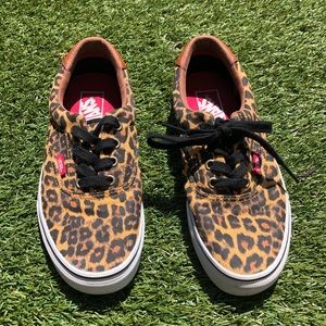 Cheetah print vans with leather cuff!